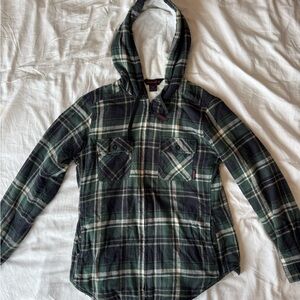 Tough Duck Lined Plaid Hooded Shirt Jacket